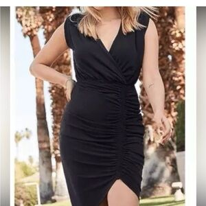 NEW Express Black Wrap Midi Dress